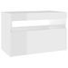 Tables de chevet à LED 2pcs Blanc brillant 60x35x40cm - Photo n°1