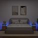 Tables de chevet avec LED 2 pcs chêne artisanal bois ingénierie - Photo n°1