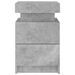 Tables de chevet avec lumières LED 2 pcs gris béton 35x39x55 cm - Photo n°9