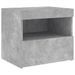 Tables de chevet avec lumières LED 2 pcs gris béton 50x40x45 cm - Photo n°7