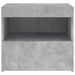 Tables de chevet avec lumières LED 2 pcs gris béton 50x40x45 cm - Photo n°9