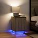 Tables de chevet avec lumières LED 2pcs chêne sonoma 38x34x50cm - Photo n°1
