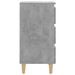 Tables de chevet avec pieds en bois 2 pcs Gris béton 40x35x69cm - Photo n°6