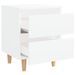Tables de chevet avec pieds en pin Blanc 40x35x50 cm - Lot de 2 - Photo n°7