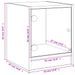 Tables de chevet avec portes en verre 2 pcs noir 35x37x42 cm - Photo n°12