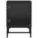 Tables de chevet avec portes en verre 2 pcs noir 35x37x50 cm - Photo n°7