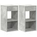 Tables de chevet avec tiroir 2 pcs gris béton 35x34x66,5 cm - Photo n°2