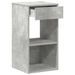 Tables de chevet avec tiroir 2 pcs gris béton 35x34x66,5 cm - Photo n°6