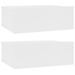 Tables de chevet flottantes 2 pcs Blanc 40x30x15 cm - Photo n°1