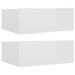 Tables de chevet flottantes 2 pcs Blanc brillant 40x30x15 cm - Photo n°1