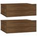 Tables de chevet flottantes 2 pcs Chêne marron 40x30x15 cm - Photo n°2