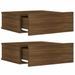 Tables de chevet flottantes 2 pcs Chêne marron 40x30x15 cm - Photo n°6