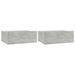 Tables de chevet flottantes 2 pcs Gris béton 40x30x15 cm - Photo n°1