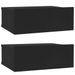 Tables de chevet flottantes 2 pcs Noir 40x30x15 cm - Photo n°1