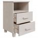 Tables de chevet HAMAR 2 pcs Blanc 40x35x62 cm Bois massif - Photo n°6