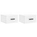 Tables de chevet murales 2 pcs blanc 35x35x20 cm - Photo n°1