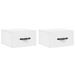 Tables de chevet murales 2 pcs blanc 35x35x20 cm - Photo n°2