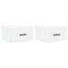 Tables de chevet murales 2 pcs blanc 35x35x20 cm - Photo n°1