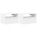 Tables de chevet murales 2 pcs blanc 45x26x28,5 cm - Photo n°2