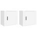 Tables de chevet murales 2 pcs Blanc 50x30x47 cm - Photo n°2