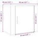 Tables de chevet murales 2 pcs Blanc 50x30x47 cm - Photo n°12