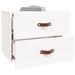 Tables de chevet murales 2 pcs Blanc 50x36x40 cm - Photo n°4