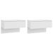 Tables de chevet murales 2 pcs Blanc - Photo n°2