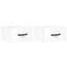 Tables de chevet murales 2 pcs blanc brillant 35x35x20 cm - Photo n°2