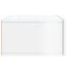 Tables de chevet murales 2 pcs blanc brillant 35x35x20 cm - Photo n°8