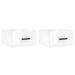 Tables de chevet murales 2 pcs blanc brillant 35x35x20 cm - Photo n°1