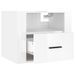 Tables de chevet murales 2 pcs Blanc brillant 50x36x40 cm - Photo n°7