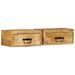 Tables de chevet murales 2 pcs bois de manguier massif brut - Photo n°1