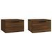 Tables de chevet murales 2 pcs Chêne marron 34x30x20 cm - Photo n°2