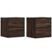 Tables de chevet murales 2 pcs chêne marron 40x31x39,5 cm - Photo n°2