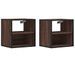 Tables de chevet murales 2 pcs chêne marron 40x31x39,5 cm - Photo n°2