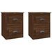 Tables de chevet murales 2 pcs Chêne marron 41,5x36x53 cm - Photo n°1