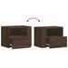 Tables de chevet murales 2 pcs chêne marron 45x30x35 cm - Photo n°9