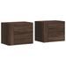 Tables de chevet murales 2 pcs chêne marron 45x30x35 cm - Photo n°2