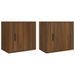 Tables de chevet murales 2 pcs Chêne marron 50x30x47 cm - Photo n°2