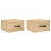 Tables de chevet murales 2 pcs chêne sonoma 35x35x20 cm - Photo n°1