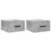 Tables de chevet murales 2 pcs gris béton 35x35x20 cm - Photo n°1