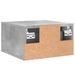 Tables de chevet murales 2 pcs gris béton 35x35x20 cm - Photo n°9