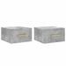 Tables de chevet murales 2 pcs gris béton 35x35x20 cm - Photo n°1