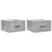 Tables de chevet murales 2 pcs gris béton 35x35x20 cm - Photo n°1