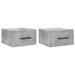 Tables de chevet murales 2 pcs gris béton 35x35x20 cm - Photo n°1