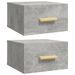 Tables de chevet murales 2 pcs gris béton 35x35x20 cm - Photo n°2