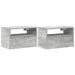 Tables de chevet murales 2 pcs gris béton 45x26x28,5 cm - Photo n°2