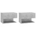 Tables de chevet murales 2 pcs Gris béton - Photo n°2