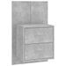 Tables de chevet murales 2 pcs Gris béton - Photo n°5