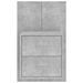 Tables de chevet murales 2 pcs Gris béton - Photo n°6